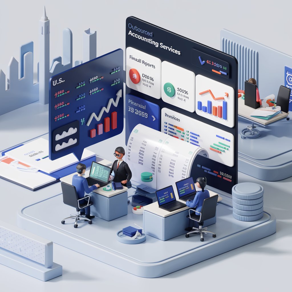 Professional accounting team working